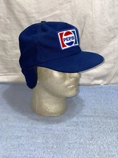 NOS Vintage PEPSI Unitog Large COLD WEATHER Baseball Trucker Hat EAR FLAP COVERS