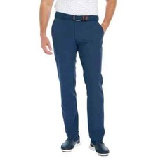 Greg Norman Men  s Performance Flex Waistband Snap Button Pants, Blue, Size 30x32
