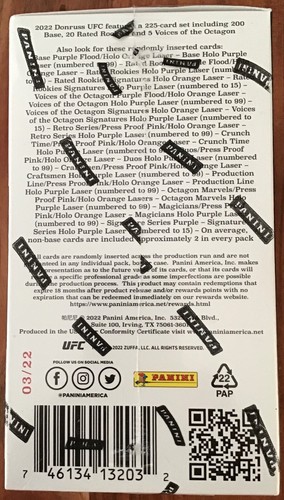 UFC Donruss Debut Edition Trading Card Blaster Box Panini 2022 Factory Sealed - Picture 4 of 4