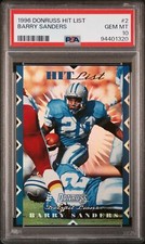 1996 DONRUSS HIT LIST #2 BARRY SANDERS 6486/10000 PSA 10