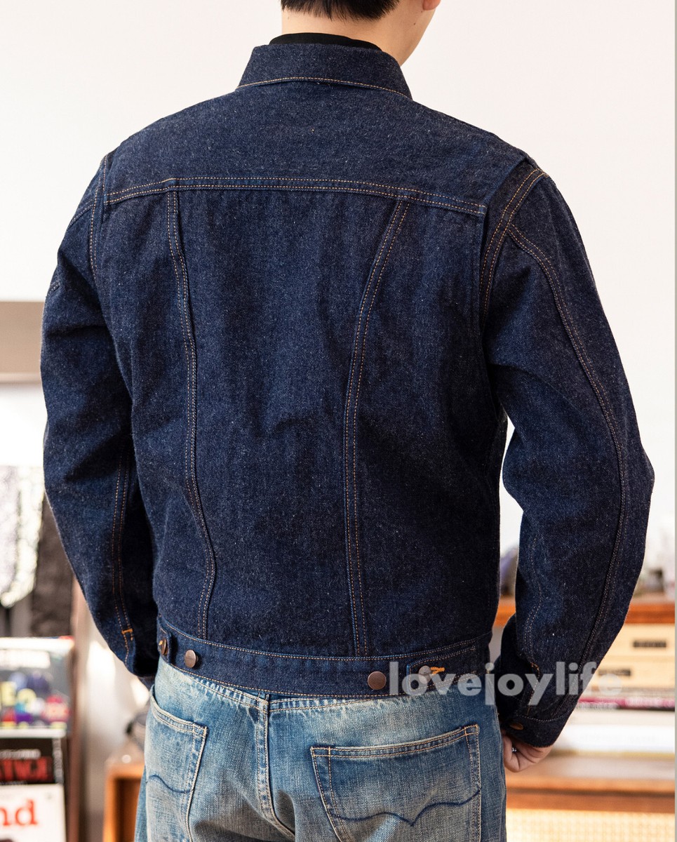 Red Tornado Vintage 60s Men Raw Denim Jacket Zipper Coat 24MJZ