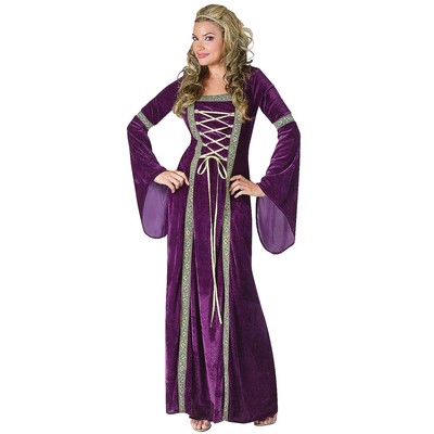 Fun World Womens Medieval Renaissance Dress Costume - Medium/Large - Purple
