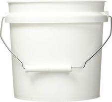 744456 1-Gallon White Plastic Pail Paint Pail/Container