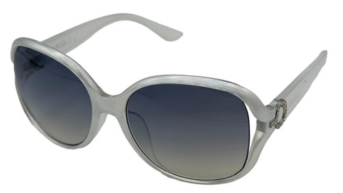 Guess Sunglass Womens White Oversized Square Plastic, Smoke Gradient GO00010 21W