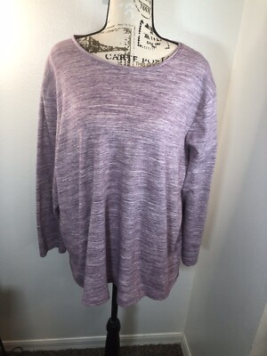 2XL basic editions womens tops purple shirt casual travel hipster tea book  club