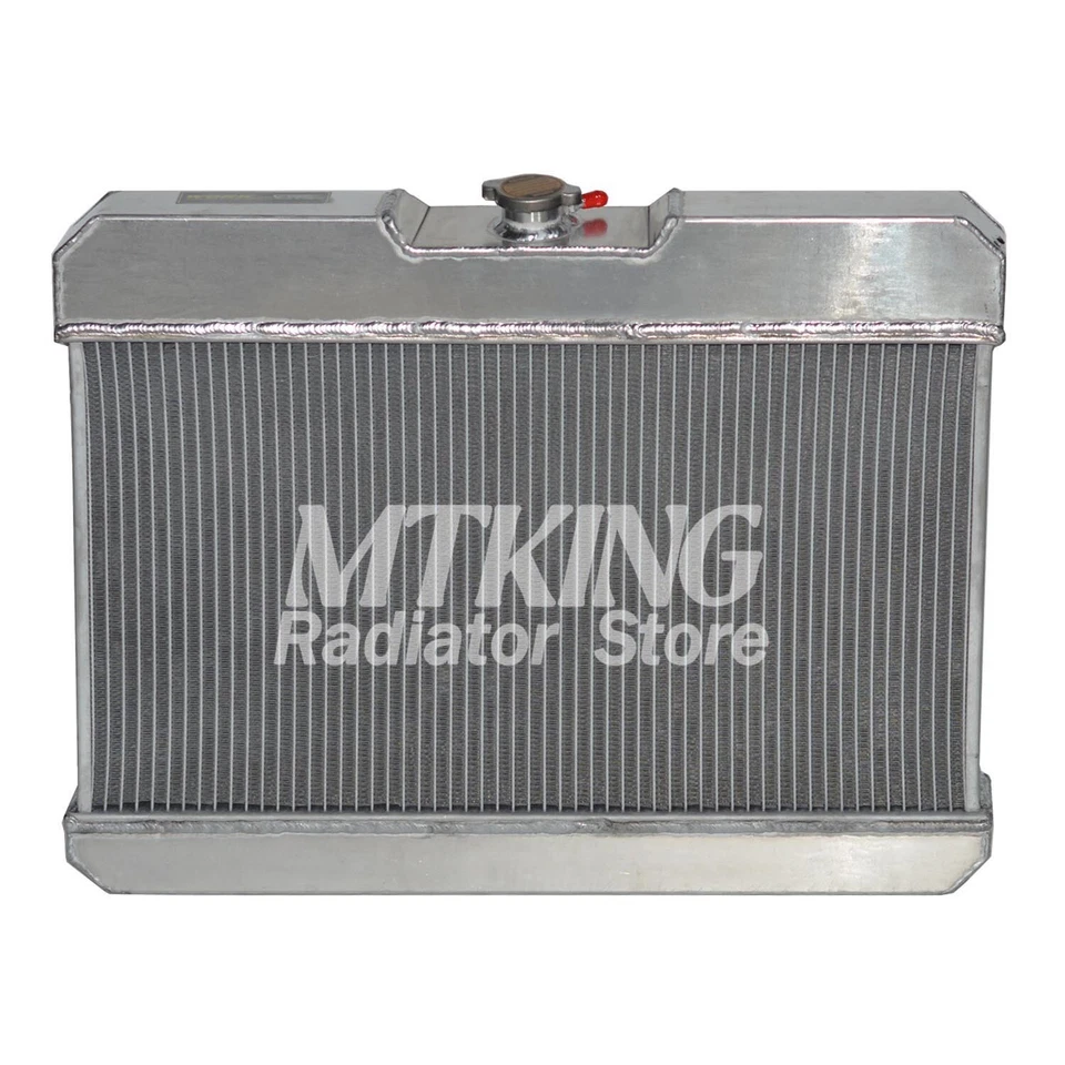 Radiador completo de aluminio plateado para Buick Skylark 1962 1963 motor V8 de 3,5 L AT MT Foto 3 de 4