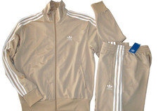 Adidas Originals Firebird Track Pants  Jacket Set Track Suit Men's M Beige NEW