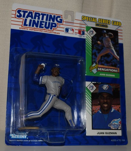 1993 STARTING LINEUP 68078 - JUAN GUZMAN⭐TORONTO BLUE JAYS 1- MLB SLU 2 CARDS  - Picture 1 of 6