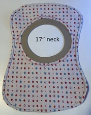 Bib 17" Neck Pull Over Head T-Shirt Special Needs Drool Cotton Polyester