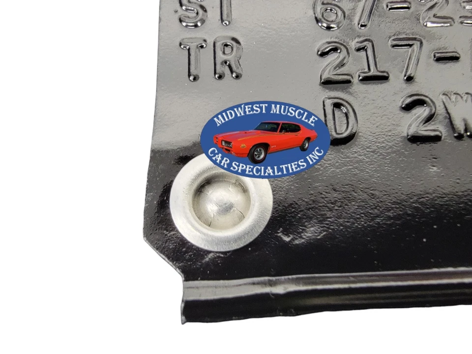 Placa de datos GM etiqueta remaches cortafuegos capucha correcta de fábrica con instrucciones GMC Foto 3 de 4