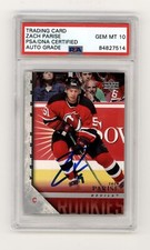 Zach Parise 2005-06 Upper Deck #206 Young Guns Rookie RC Signed PSA 10 Auto