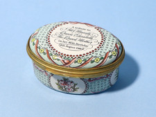 1980 Queen Mother Birthday Limited Edition HALCYON DAYS Emaille Schmuckschatulle #HD18