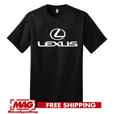 LEXUS BLACK T-SHIRT Logo IS F Sport Automotive Jdm Shirt Tee Motor NX RC LC