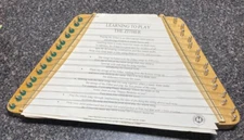 Wooden Zither, Song Sheets by Small World Toys Lap Harp EUC w/Music