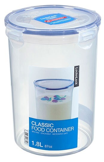 Locknlock Pp Classics Runder Behälter 1,8 L – Transparenter, Luftdichter Kunststoff-Aufbewahrungsbehälter Mit Klickdeckel, Mikrowellen-, Gefrier- & Spülmaschinenfest - Bild 2
