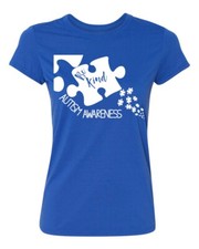 Be Kind Autism Puzzle Awareness Women's T-Shirt Autism Love Sweet Smart Tee