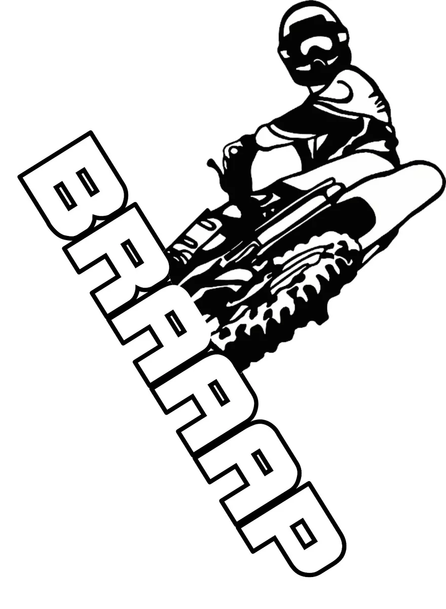 Braaap Motocross sticker 10x7 dirt bike decal trailer decal