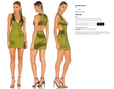 NBD Charlie Cut Out Bodycon Mini Dress Size XXS Satin Moss Green Sheen Zip Up | eBay NBD Charlie Cut Out Bodycon Mini Dress Size XXS Satin Moss Green Sheen Zip Up | eBay