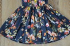 Jottum Girls Navy Floral Dress Size 7-8 EUC — photo 4
