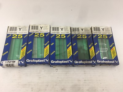 Grafoplast 117MYYBW Wire Marker Label ''Y'' TRASP System 5 Packs of 25 NIB