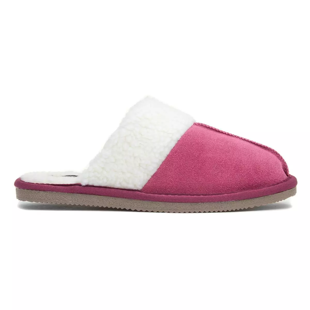 Womens leather fleece lined hotsell slippers