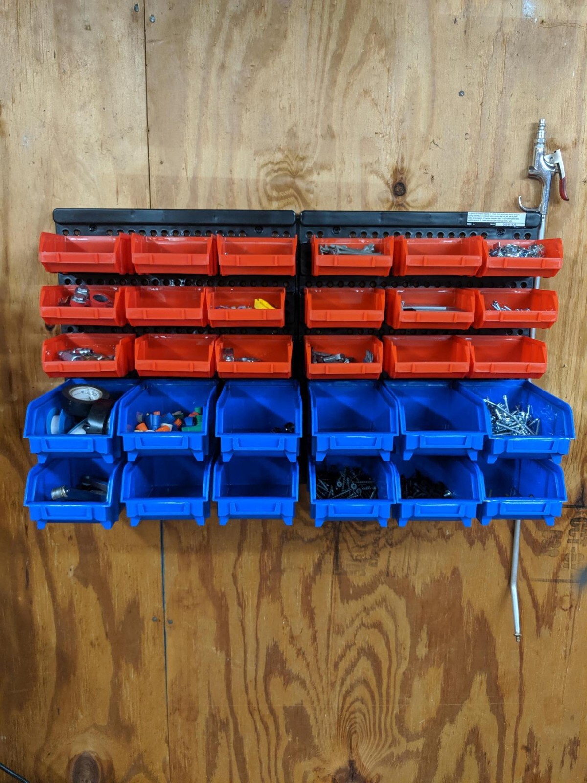 30 Bin Wall Mount Parts Rack add your nuts and bolts eBay