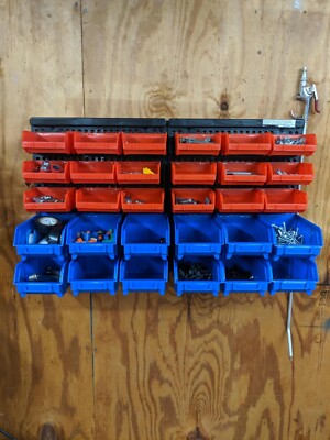 30 Bin Wall Mount Parts Rack 30 Bin Wall Mount Parts Rack