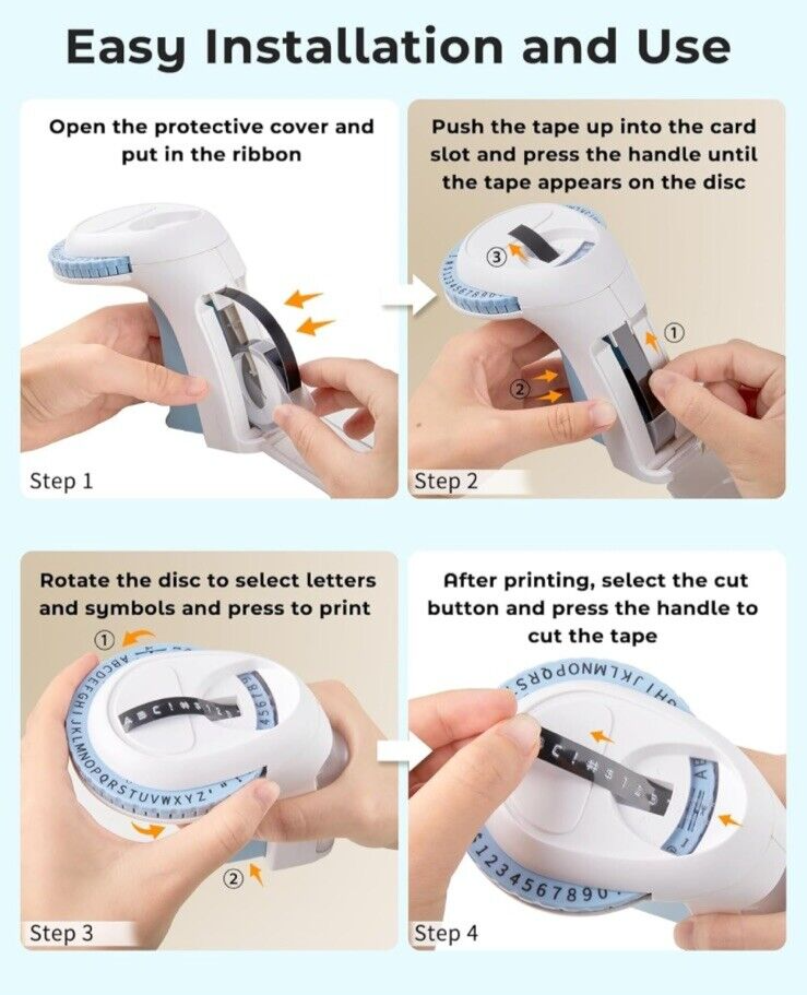 Portable Blue Embossing Label Maker with 1 Black Embossing Roll Portable Blue Embossing Label Maker with 1 Black Embossing Roll