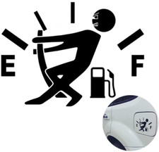 Funny Car Stickers High Gas Consumption Decal Fuel Gage Empty Stickers Black 