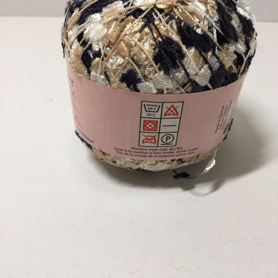 1 Skein Tiki Yarn Red Heart 1.75 oz Neutrals Medium Weight Nylon - Image 3 of 4