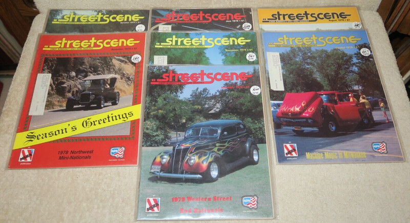 Street Scene Magazine Lot of 7, 1977-79 NSRA Hot Rod Street Machine Classic Car