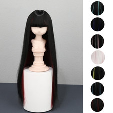 Color-blocked Long straight hair High Temperature Fiber BJD Doll Wig-1/3 1/4 1/6