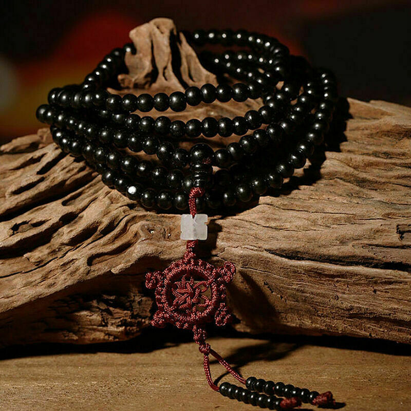 Tibetan Sandalwood Buddhist Buddha 216 Prayer Beads Mala Bracelet Necklace Xmas