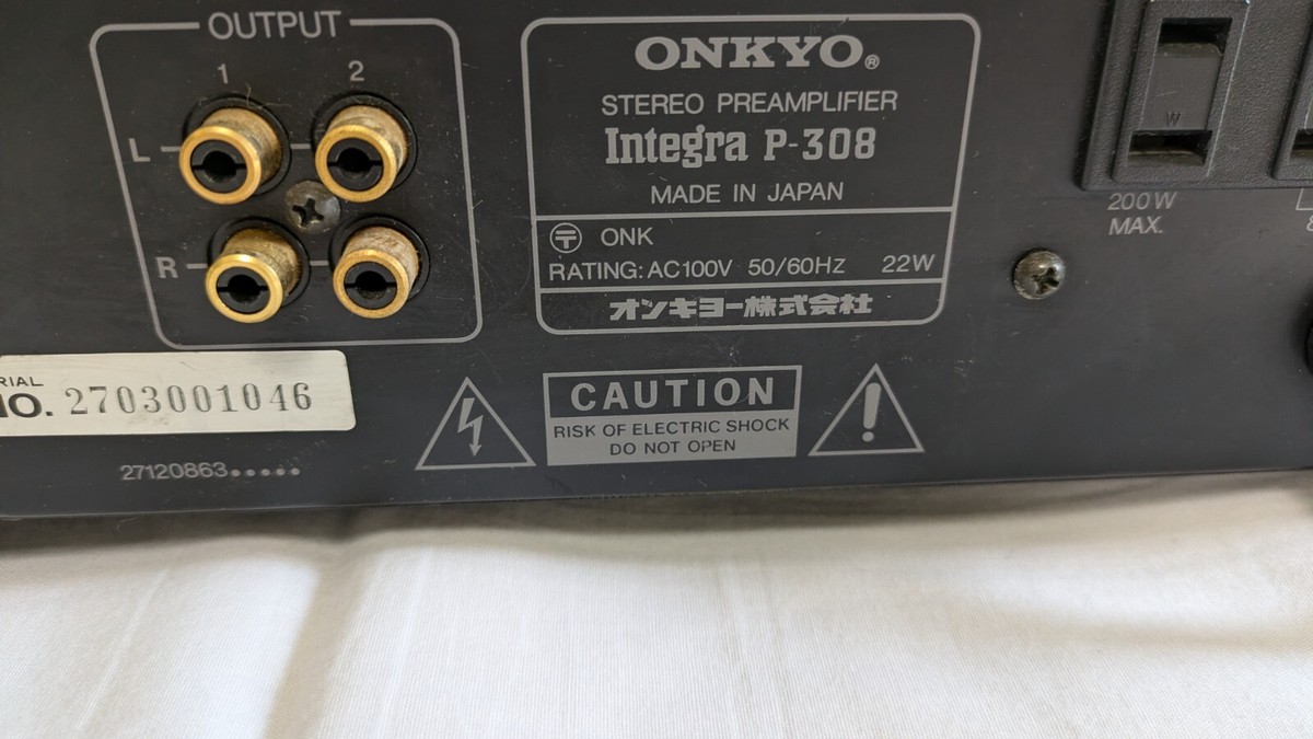 ONKYO Integra P-308 P308 Stereo Premain Amplifier Tseted | eBay ONKYO Integra P-308 P308 Stereo Premain Amplifier Tseted | eBay