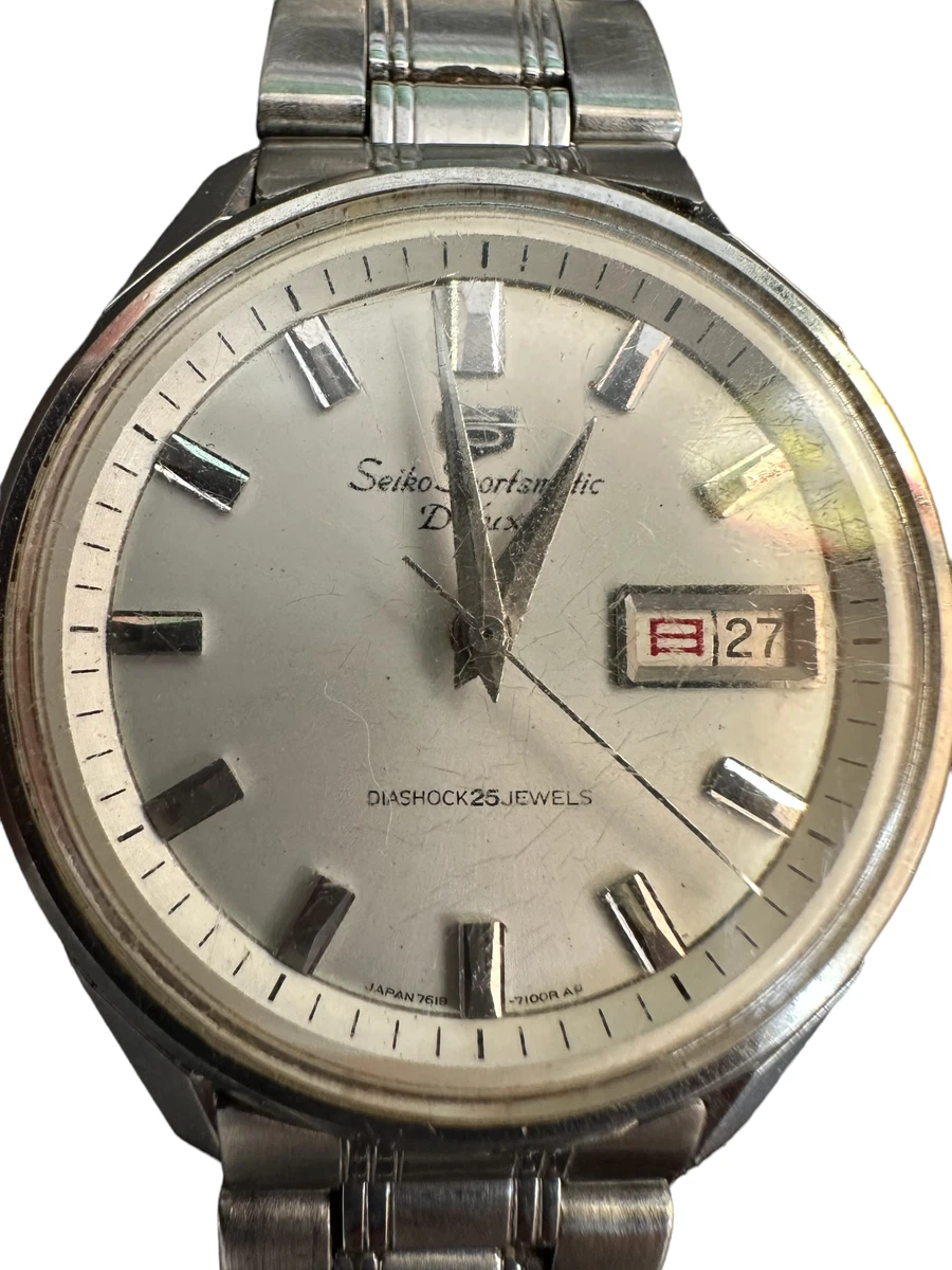 Vintage 1966 JAPAN SEIKO SPORTSMATIC 5 DX 7619 7030 25 Jewels Automatic