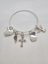 "You are always in my heart" Memorial Bracelet for loss of Grandpa Sympathy