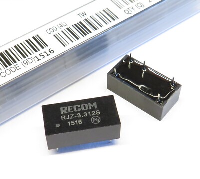 1 Stück RJZ-3.312S Isolated DC-DC Converter IN 3.3V, OUT 12V 2W 166mA, Recom