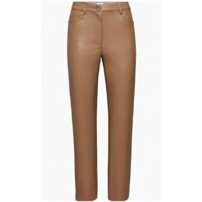 Aritzia Wilfred The Melina Pant Mid Waisted Vegan  Leather Brown Pants, Size 00