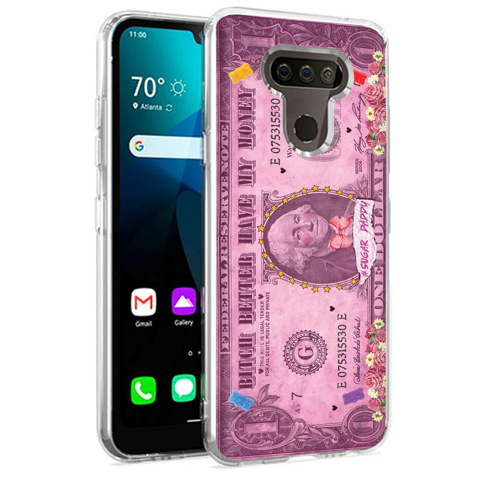 Phone Case for LG Harmony 4,Premier Pro Plus,K41, SugarDaddy Print
