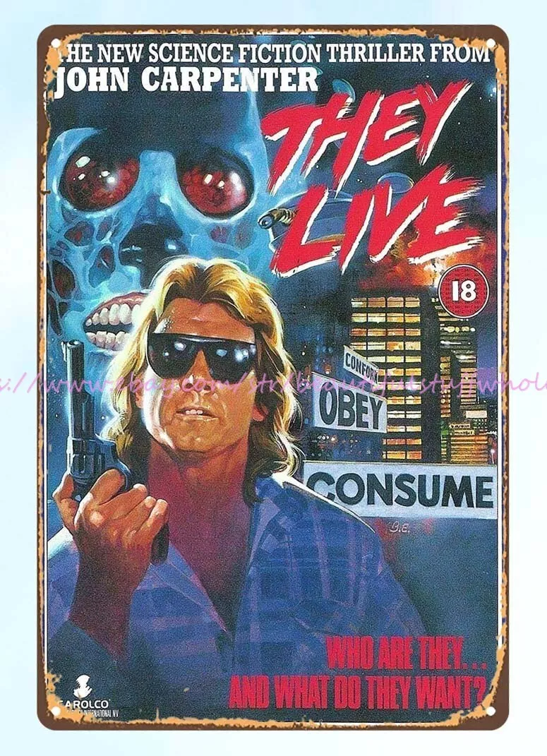 They Live Movie Poster - Vintage Movie Poster