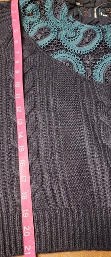 Anthropologie Scotch & Soda schwarz und grün Spitzenpullover Wm Größe Small - Bild 6 von 12
