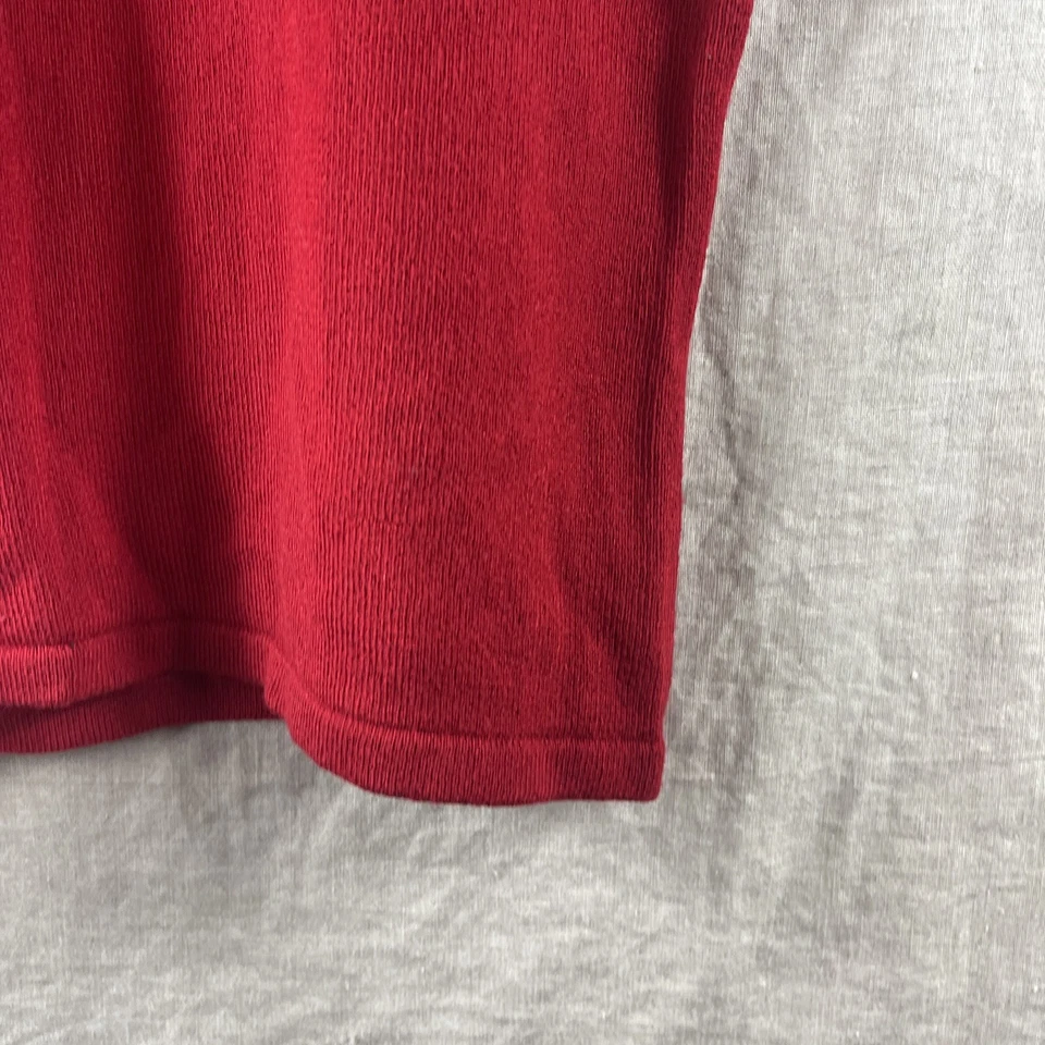 Camiseta sin mangas First Issue Liz Claiborne para mujer roja tejida correa ancha cuello redondo talla M Foto 4 de 4