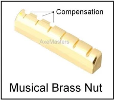 MusicianAtHeart COMPENSATED Brass Nut for GIBSON Guitar Les Paul 335 SG