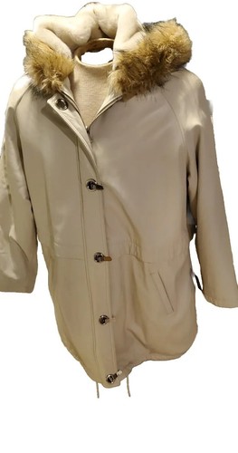 NWT Wilson's Leather Coat Fur Trim Zip & Clasp Full Length X Large Women's