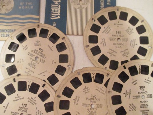 Vintage 2 Viewmasters lot of 16 reels PIKES PEAK EISenhower inaguration . - Bild 4 von 12
