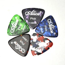 Alice Heavy 1.5mm Celluloid Rounded Triangle Guitar Picks Plectrums 36Pcs