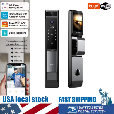 3D Face Recognition Camera Smart Door Lock with Fingerprint & Password Security