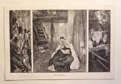 ART JOURNAL The Nativity - Black & White Litho Reproduction