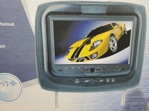 DVD player headrest LCD Car Pillow HD Monitor Game+IR Wireless Headphones.NEW - Picture 4 of 12