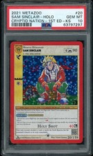 MetaZoo Kickstarter 1st Edition Cryptid Nation Sam Sinclair Holo PSA 10 GEM MINT